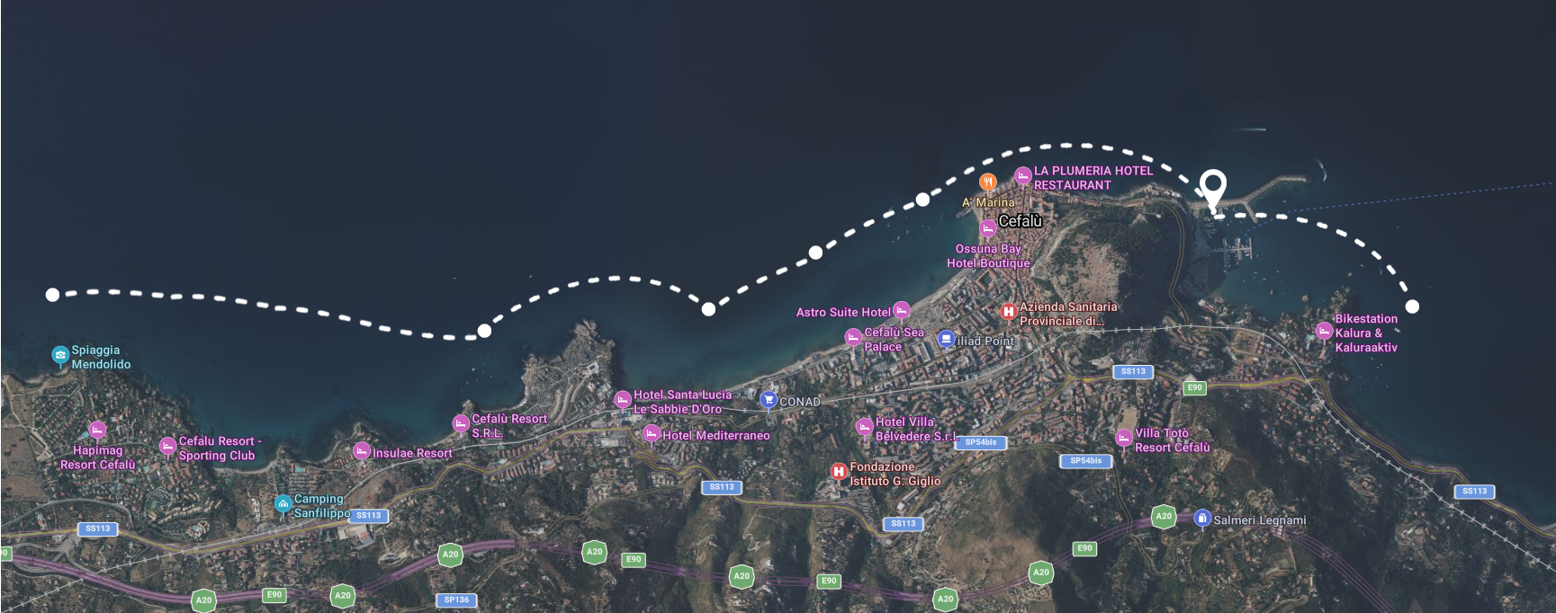 Mappa della zona